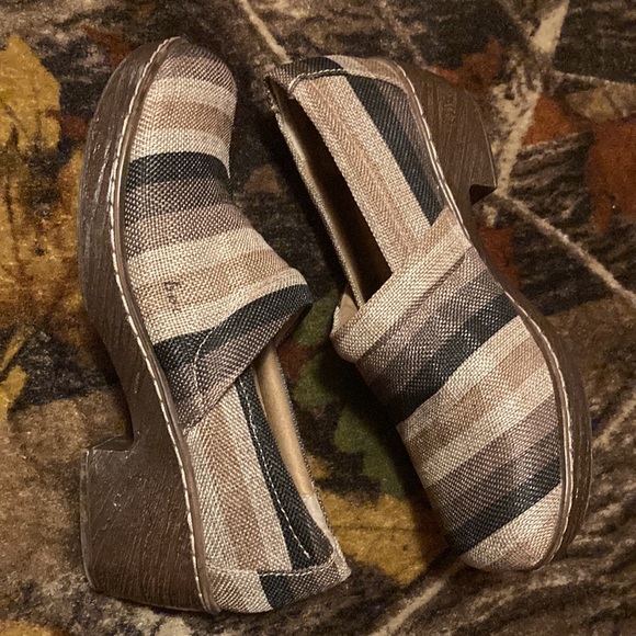 GUC b.o.c. Born Concept Clogs Women’s Size 10 Nadiyya Clog Neutral Tone Stripe - Picture 7 of 12